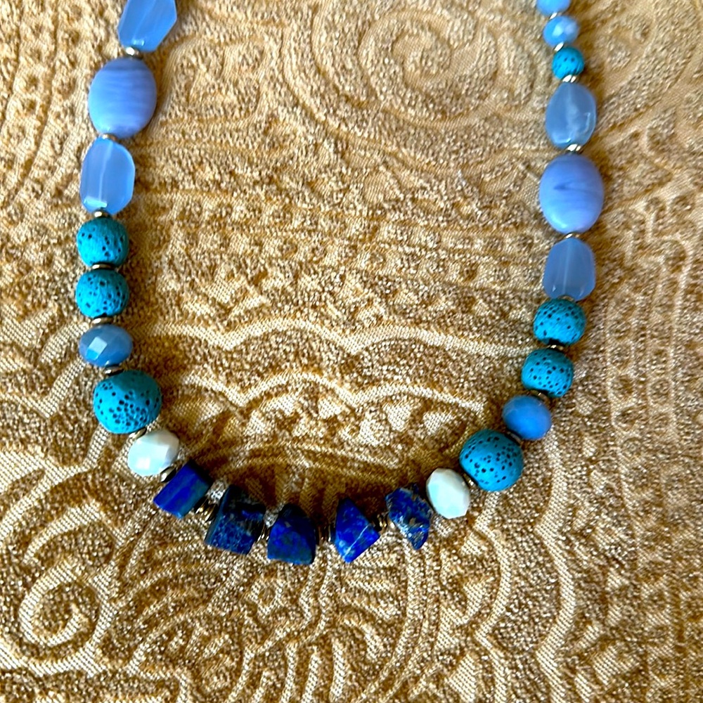Blue stone necklace